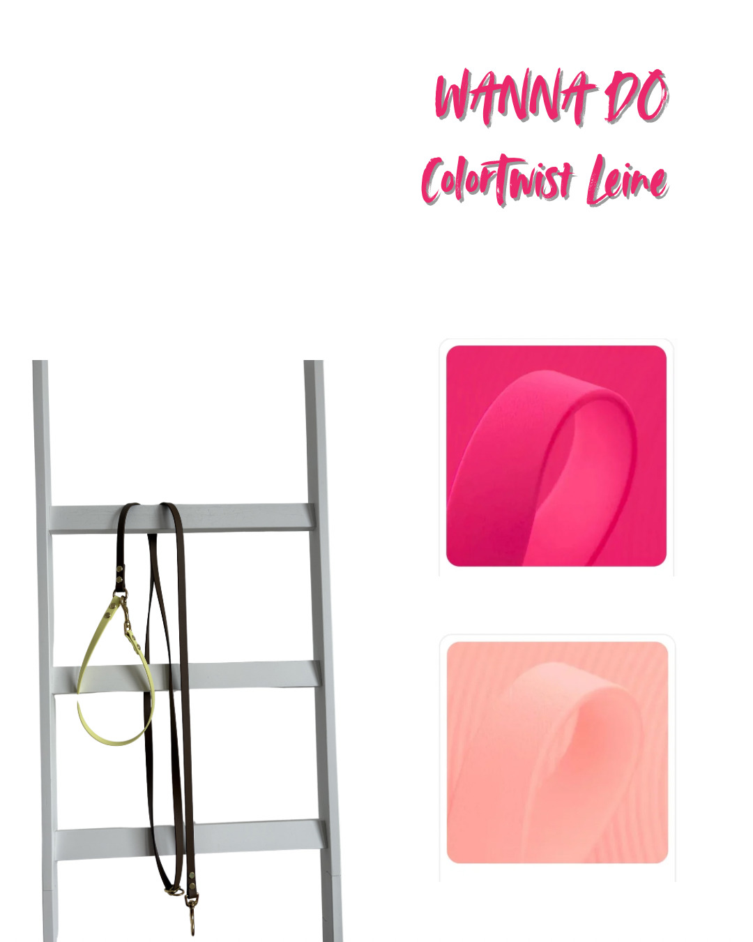 WANNA DO ColorTwist Leine • Rosa & Pink