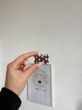 Hundemarke Knochen dunkelbraun & beige