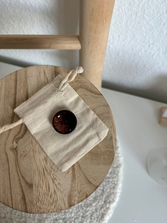 Hundemarke braun x silber