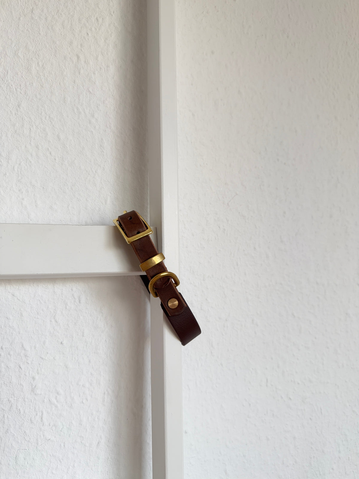 Leder x Biothane Duo Halsband | Nougat Dunkelbraun