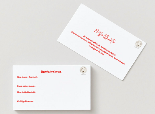 Notfallkarte "Autounfall oder medizischer Notfall"