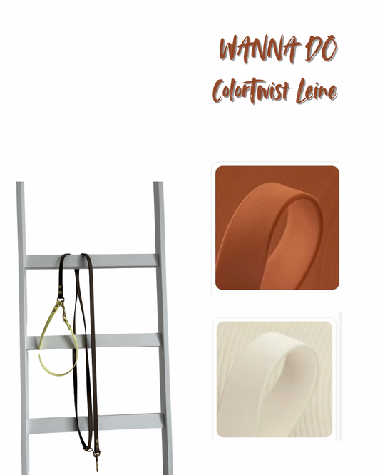 WANNA DO ColorTwist Leine • Braun & Creme
