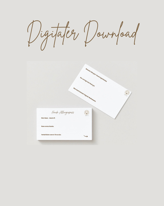 Allergiepass Hund DIGITALER DOWNLOAD