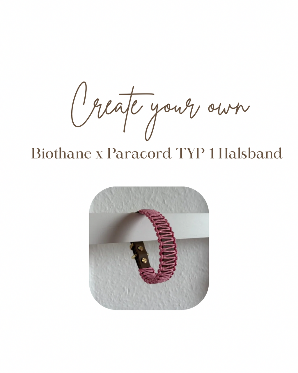 Create your own - Halsband Biothane x Paracord TYP 1